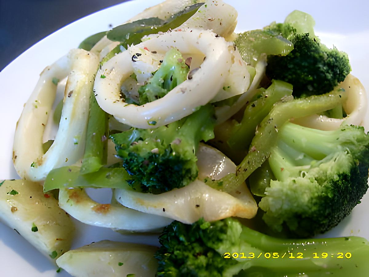 recette poêlée de calamars aux petits légumes verts croquants