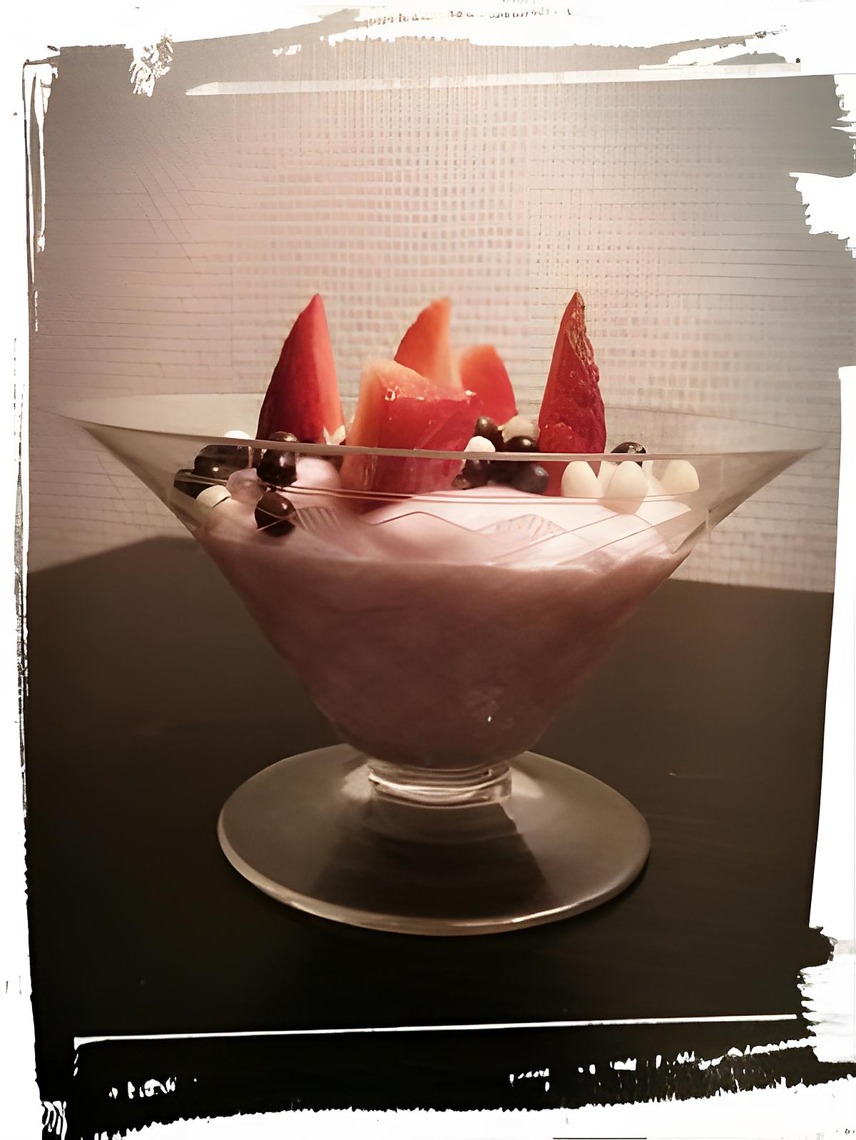 recette crème légère fraise bonbon