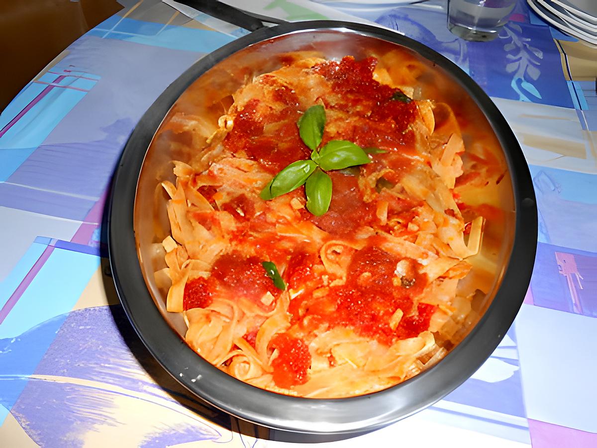 recette tagliatelle aux deux tomates