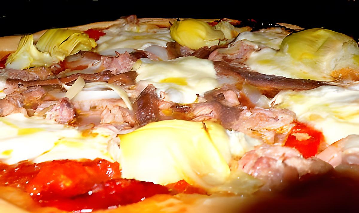 recette Pizza au thon et anchois