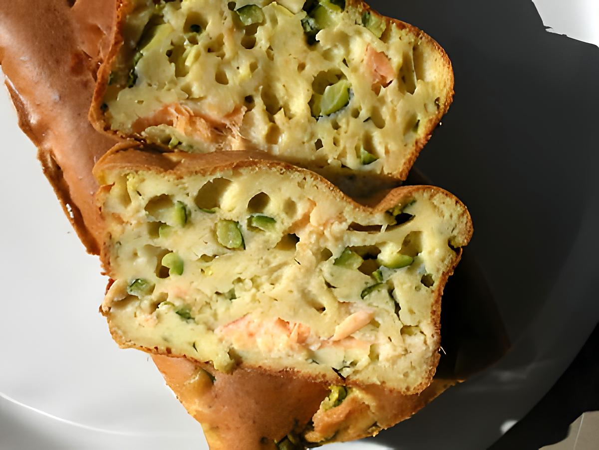 recette cake courgettes, ricotta et saumon fumé