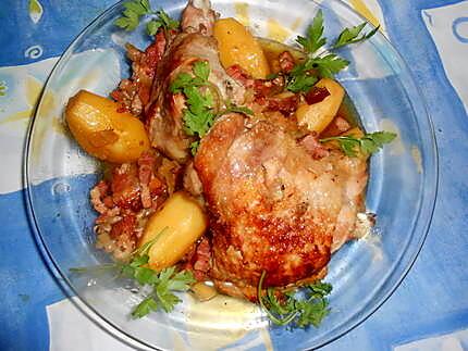 recette Cuisse de dinde aux pommes cocottes