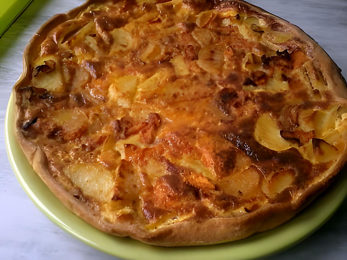 recette Tarte salée pommes de terre/carottes/lardons