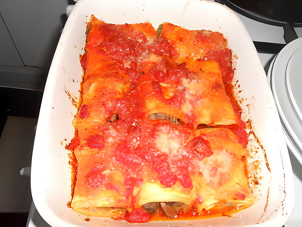 recette petits cannelloni farcis pomme de terre et champignons