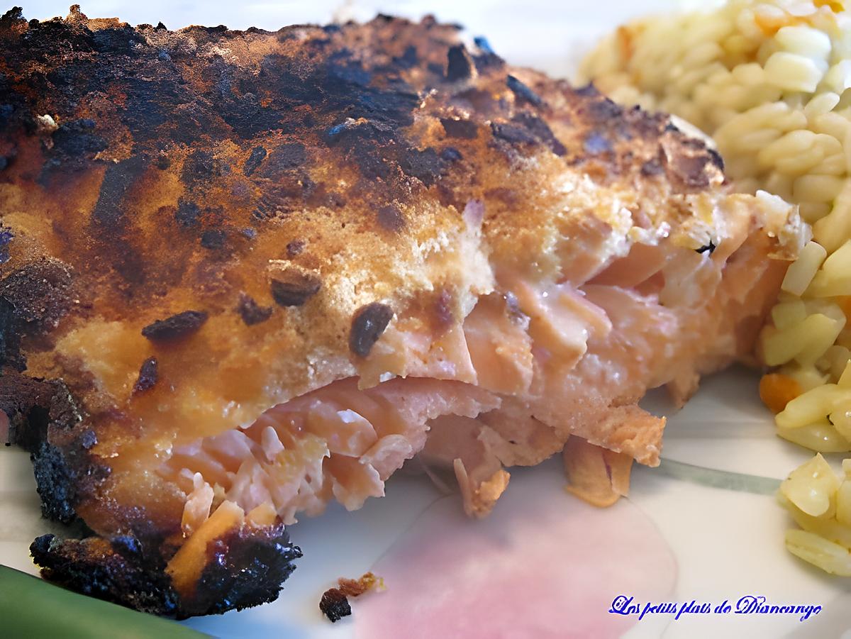 recette Filet de saumon en croûte de parmesan