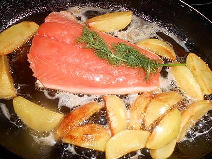recette Filet de saumon creme d aneth,pommes de terres fondantes