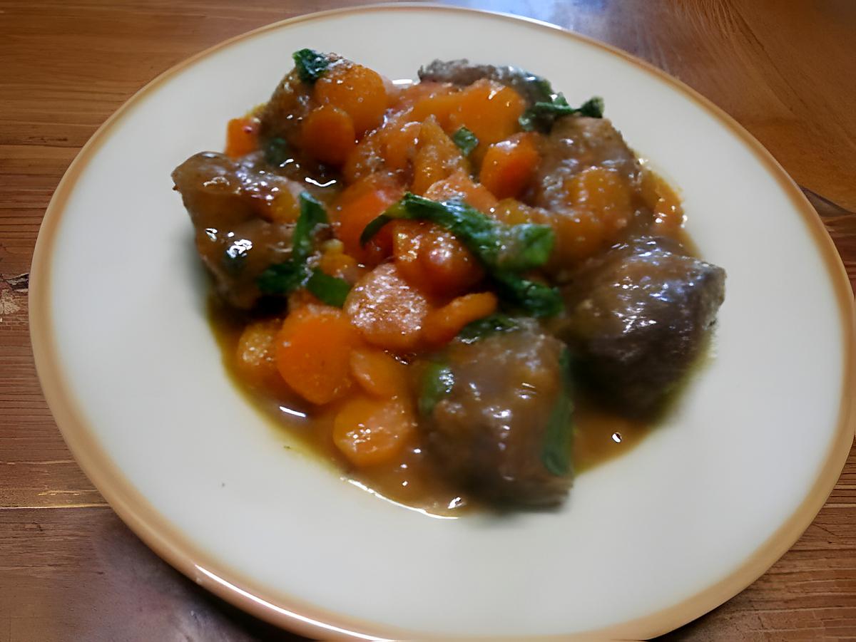 recette Joues  de boeuf aux carottes et basilic.
