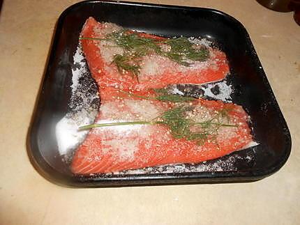 recette Gravlax ou saumon mariné a l aneth