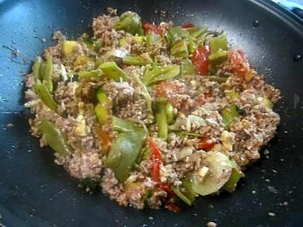 recette Trio de légumes à la viande haché.