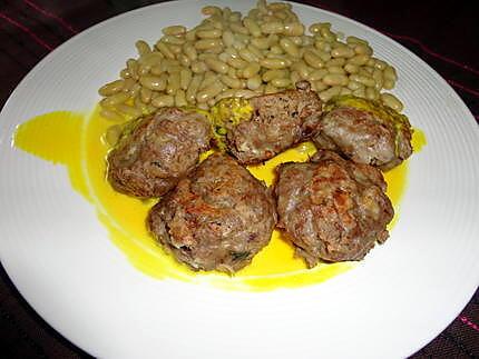 recette boulettes DE VIANDE  a la GREQUE SAUCE CITRON DE MIRABELLE 54