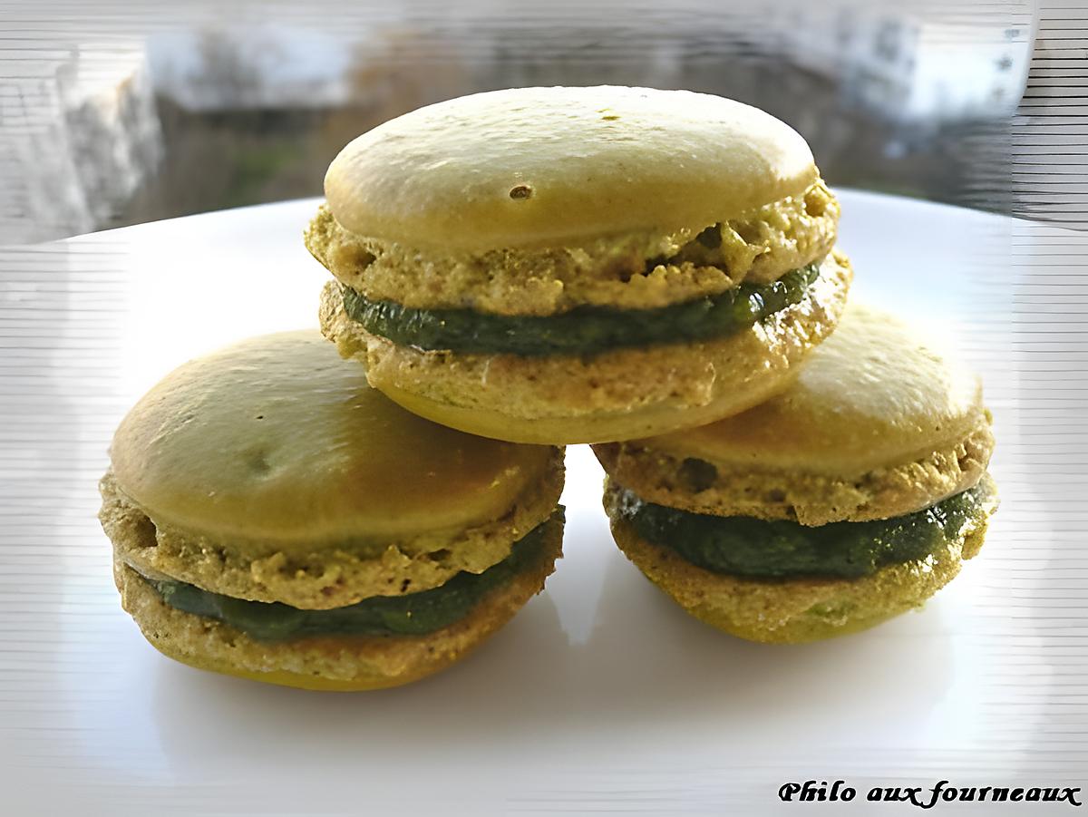 recette Macarons ganache à la pistache