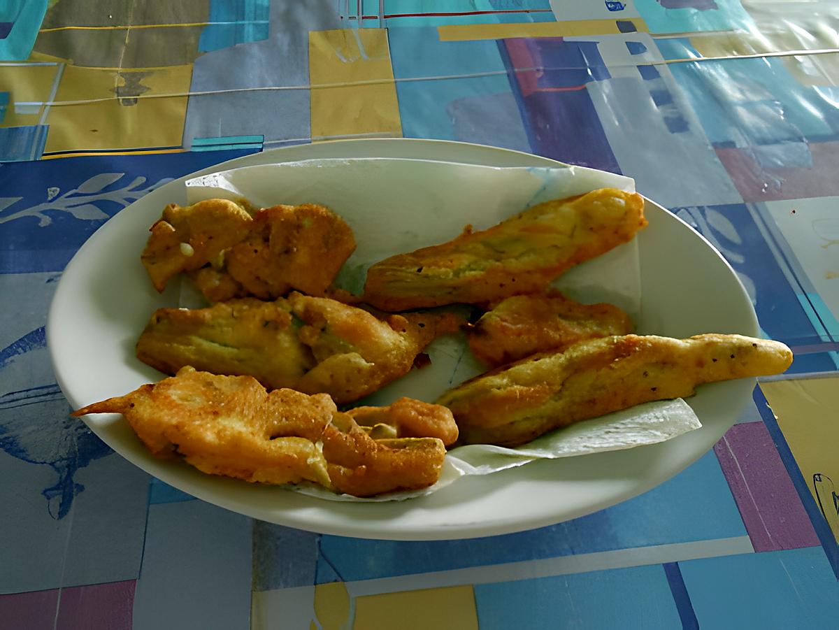 recette BEIGNETS DE FLEURS DE COURGETTES