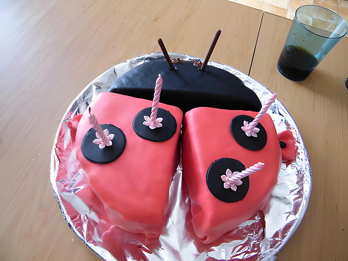 recette gateau coccinelle