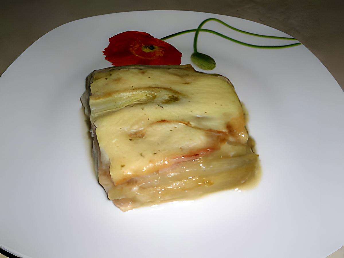 recette gratin d'endives -jambon bl-béchamel:recette allégé!