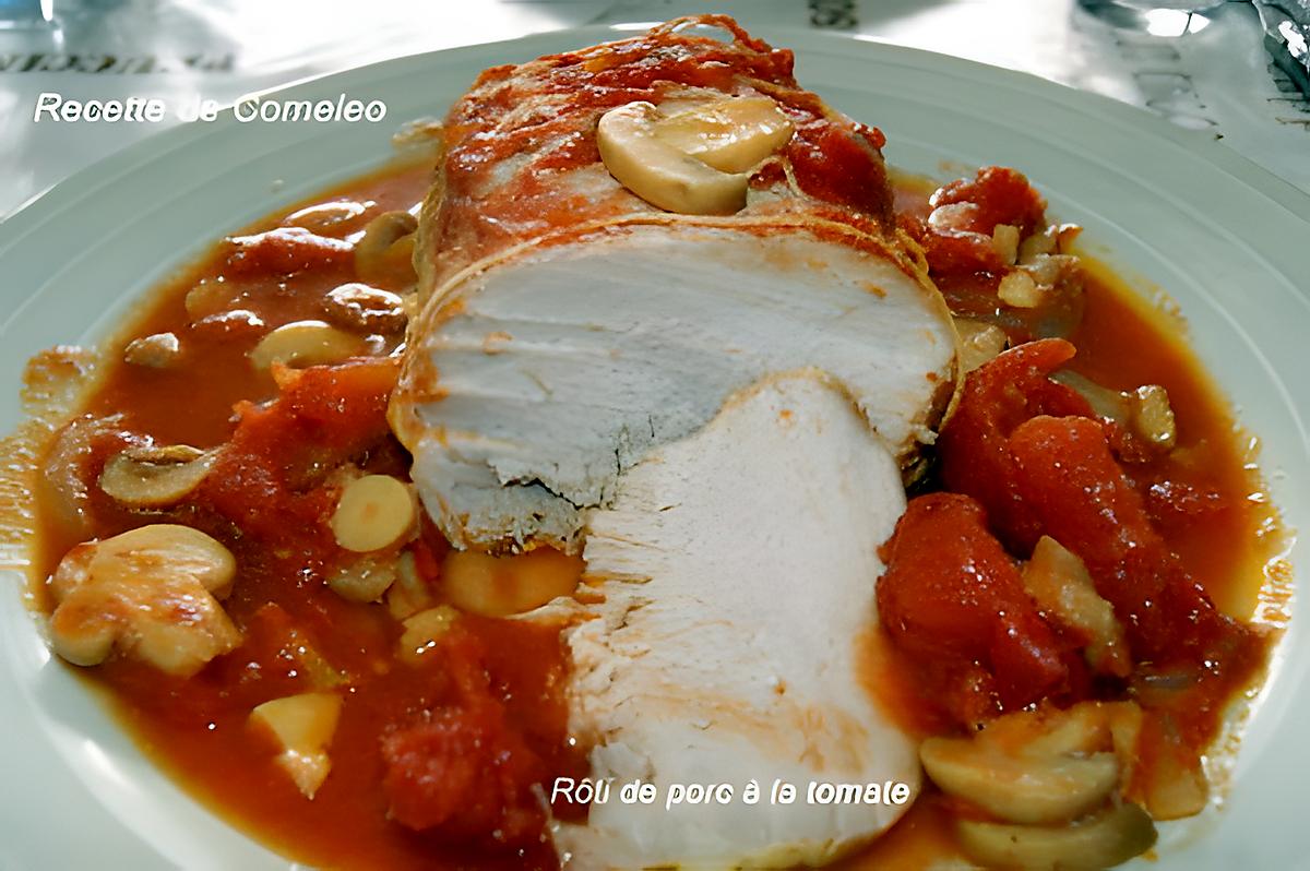 recette Rôti de porc à la tomate