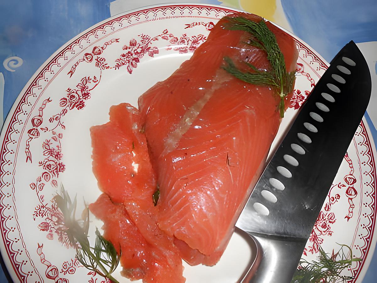 recette Gravlax ou saumon mariné a l aneth