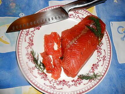 recette Gravlax ou saumon mariné a l aneth