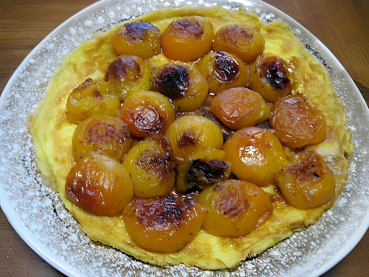 recette Omelette sucré aux abricots.