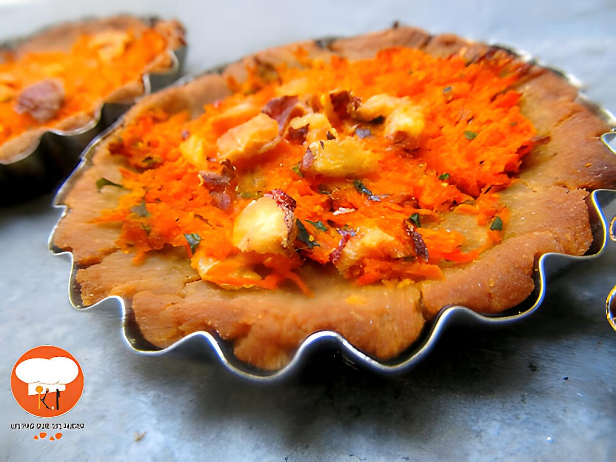 recette Tartelettes aux carottes et châtaignes {sans gluten}