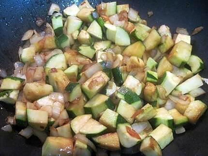 recette Pennes aux courgettes et steaks.