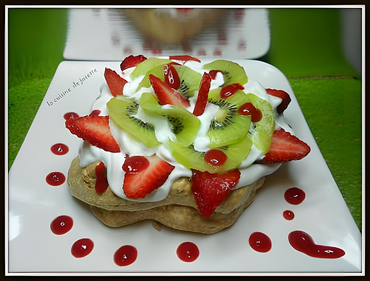 recette pavlova fraises/kiwis