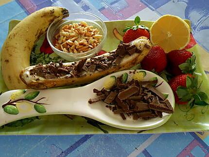 recette MA  BANANA  SPLIT  sans glace sans chantilly