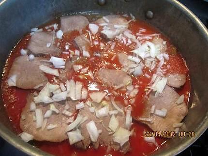 recette Langue de boeuf en sauce tomates et cornichons.