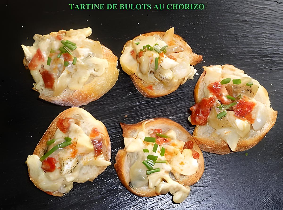 recette TARTINE DE BULOTS AU CHORIZO