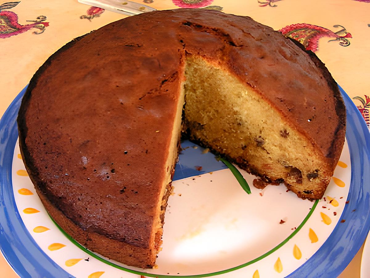 recette Gâteau au rhum et aux raisins secs