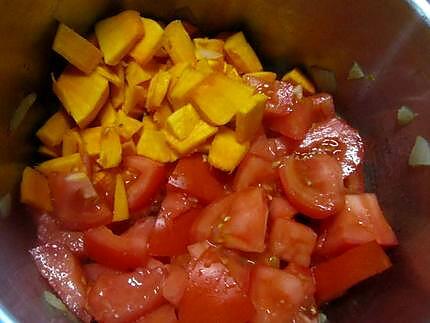 recette Sauce tomates au potimarron.