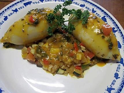 recette Calamars farcis aux légumes de Provence.
