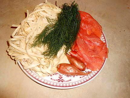 recette Tagliatelles au saumon fumé