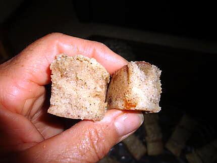 recette FINANCIER  a la farine de chataigne et maron glacé