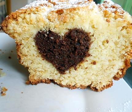 recette Cake au yaourt au coeur chocolat