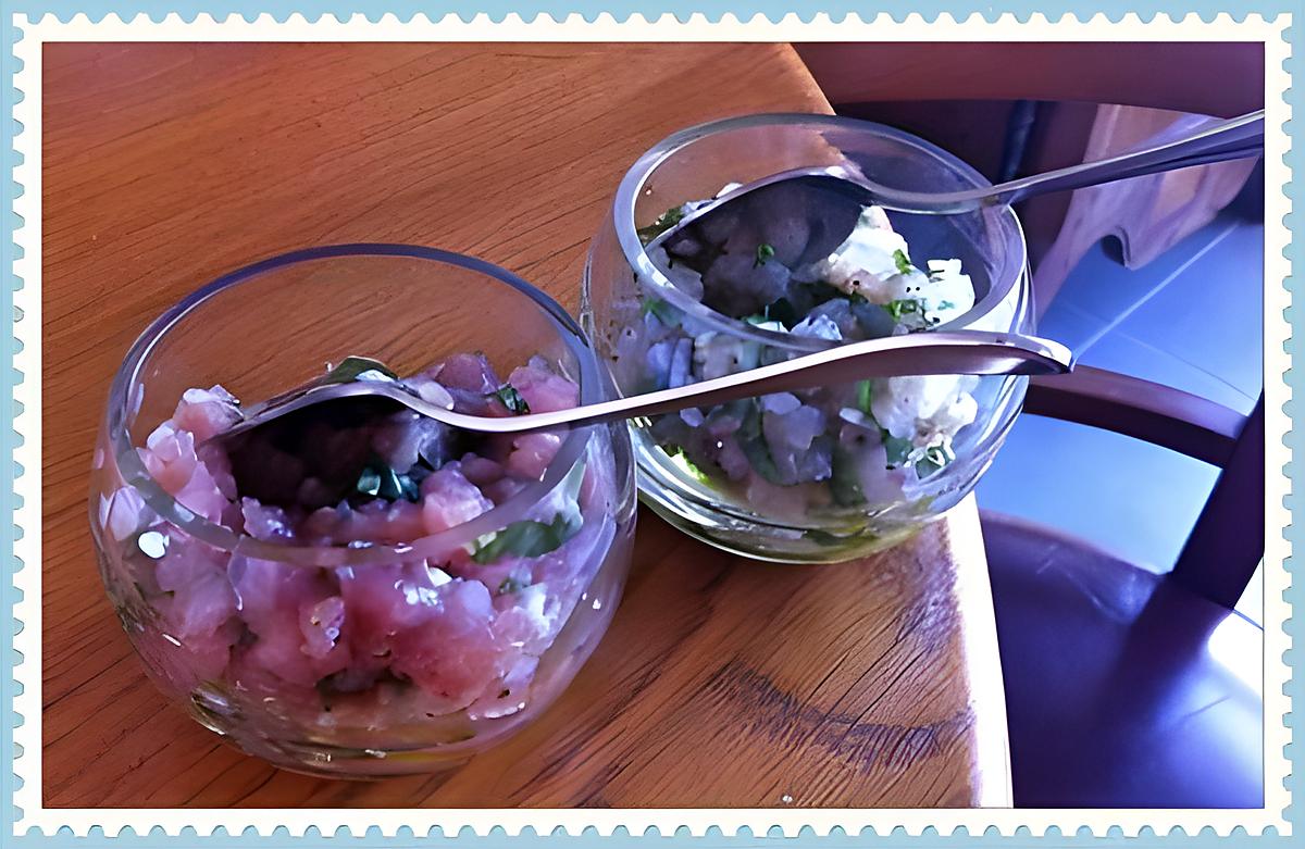 recette Tartare de thon et daurade royale