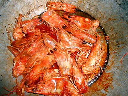 recette Crevettes aux sésames
