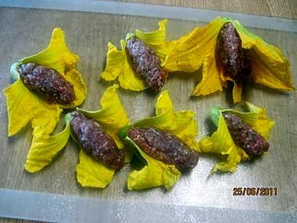 recette Fleurs de courgettes farcies.