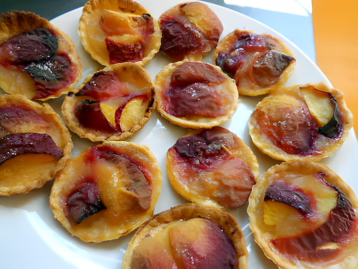 recette Tartelettes compote de pomme pêches blanches