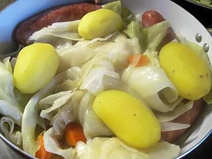 recette Saucisses  diots de Savoie aux légumes.