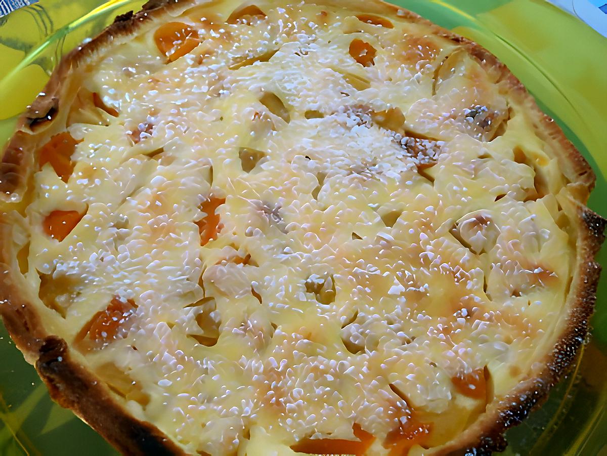 recette TARTE  AUX  PECHES  ET  ABRICOTS