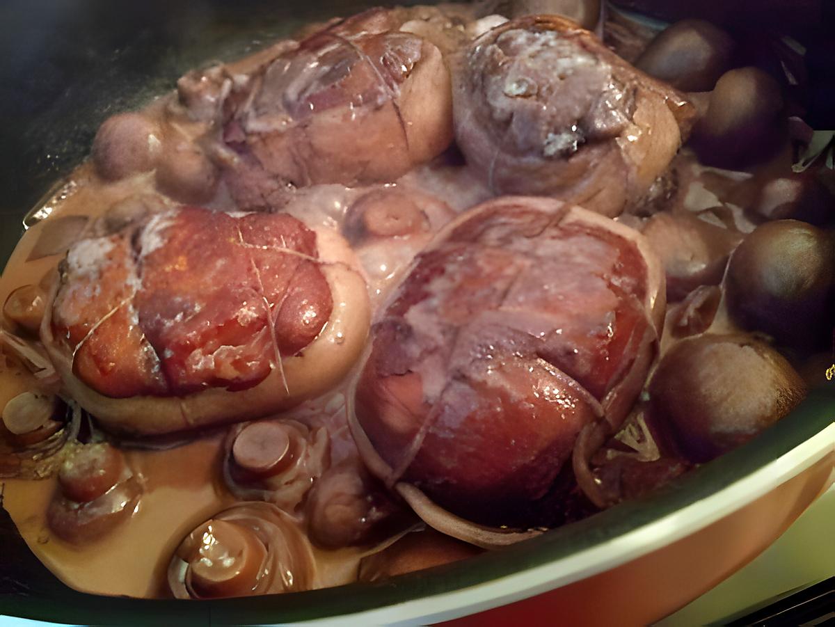 recette Paupiettes de veau sauce chasseur à la créme