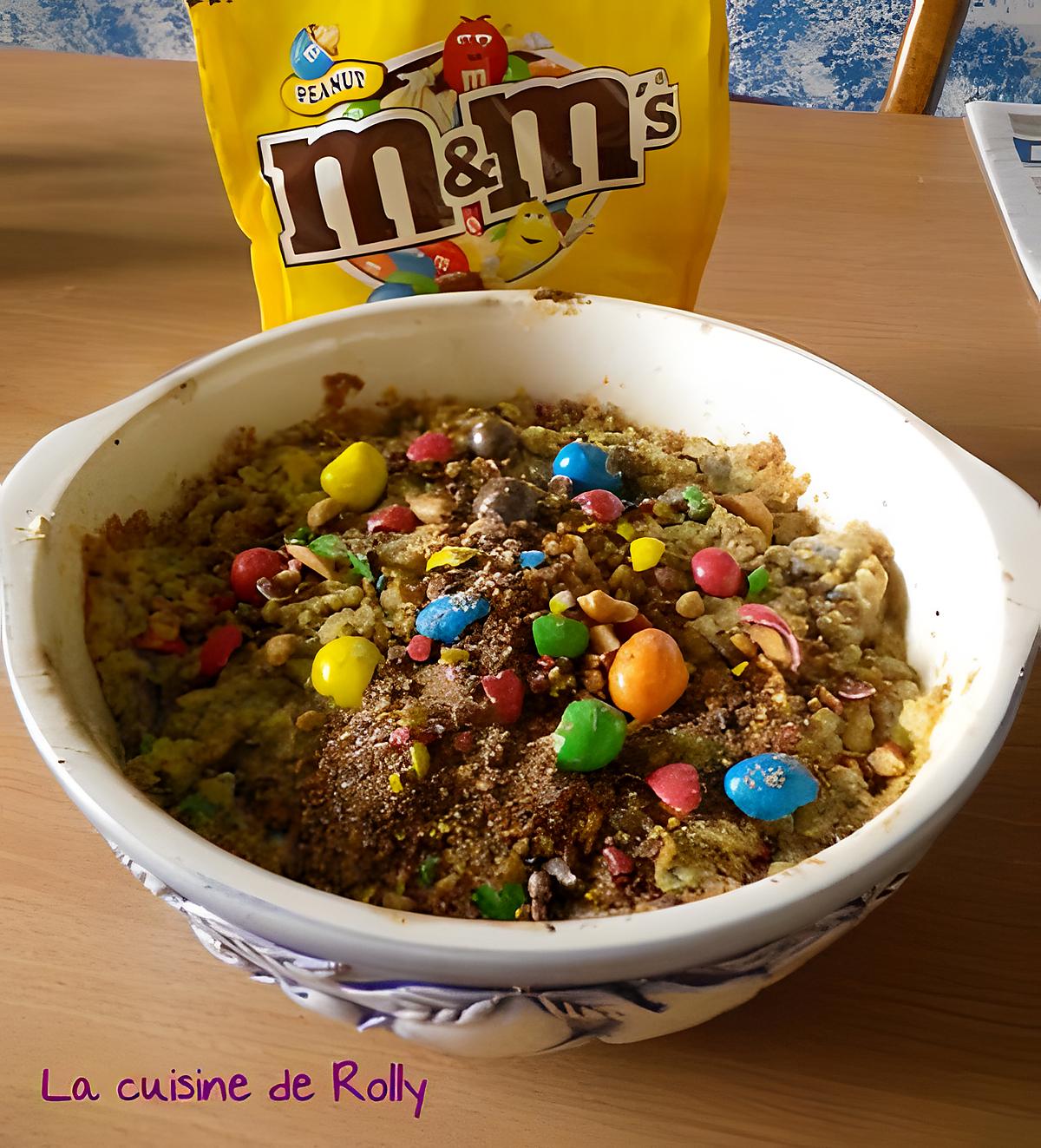 recette Crumble banane et MMs