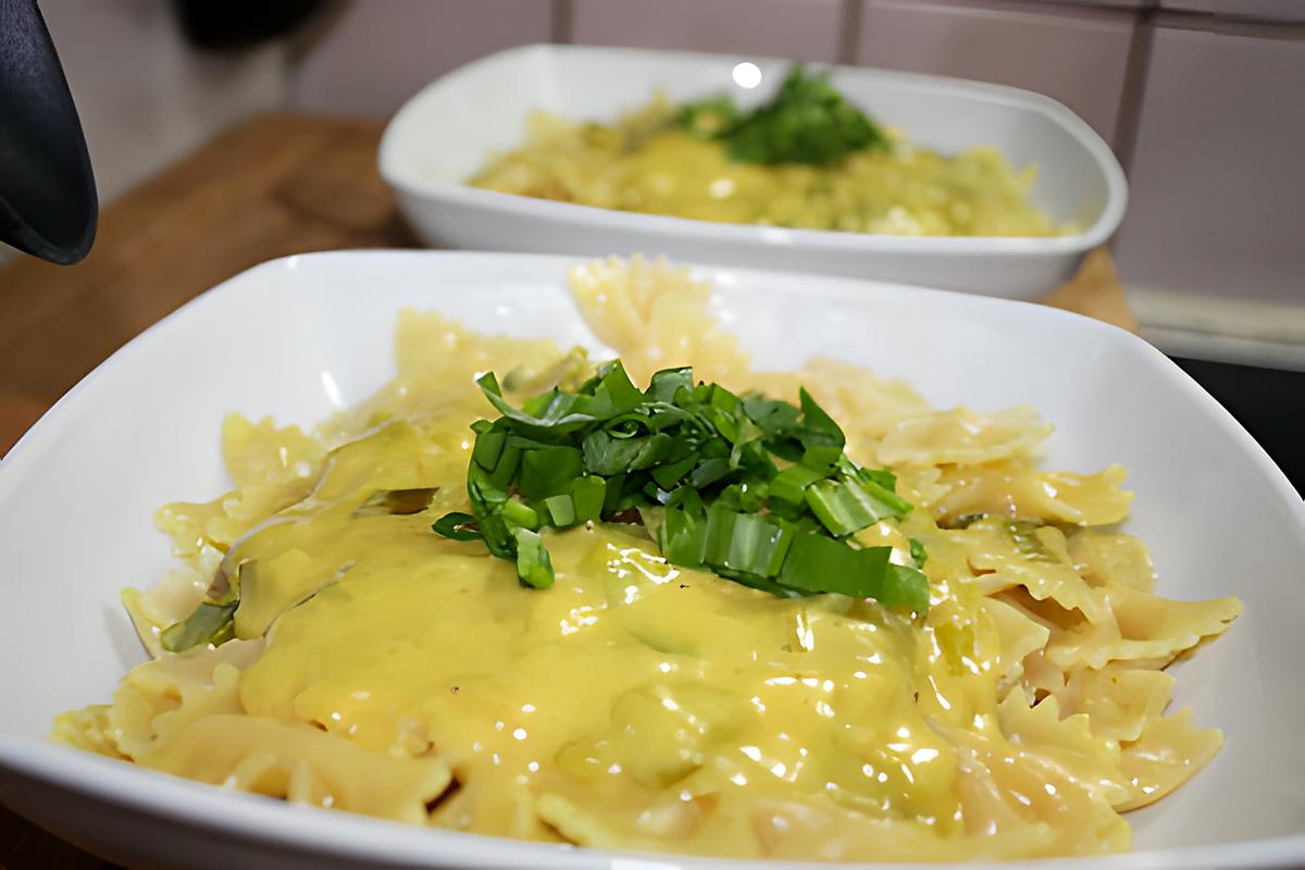 recette Farfalle poireau-curry