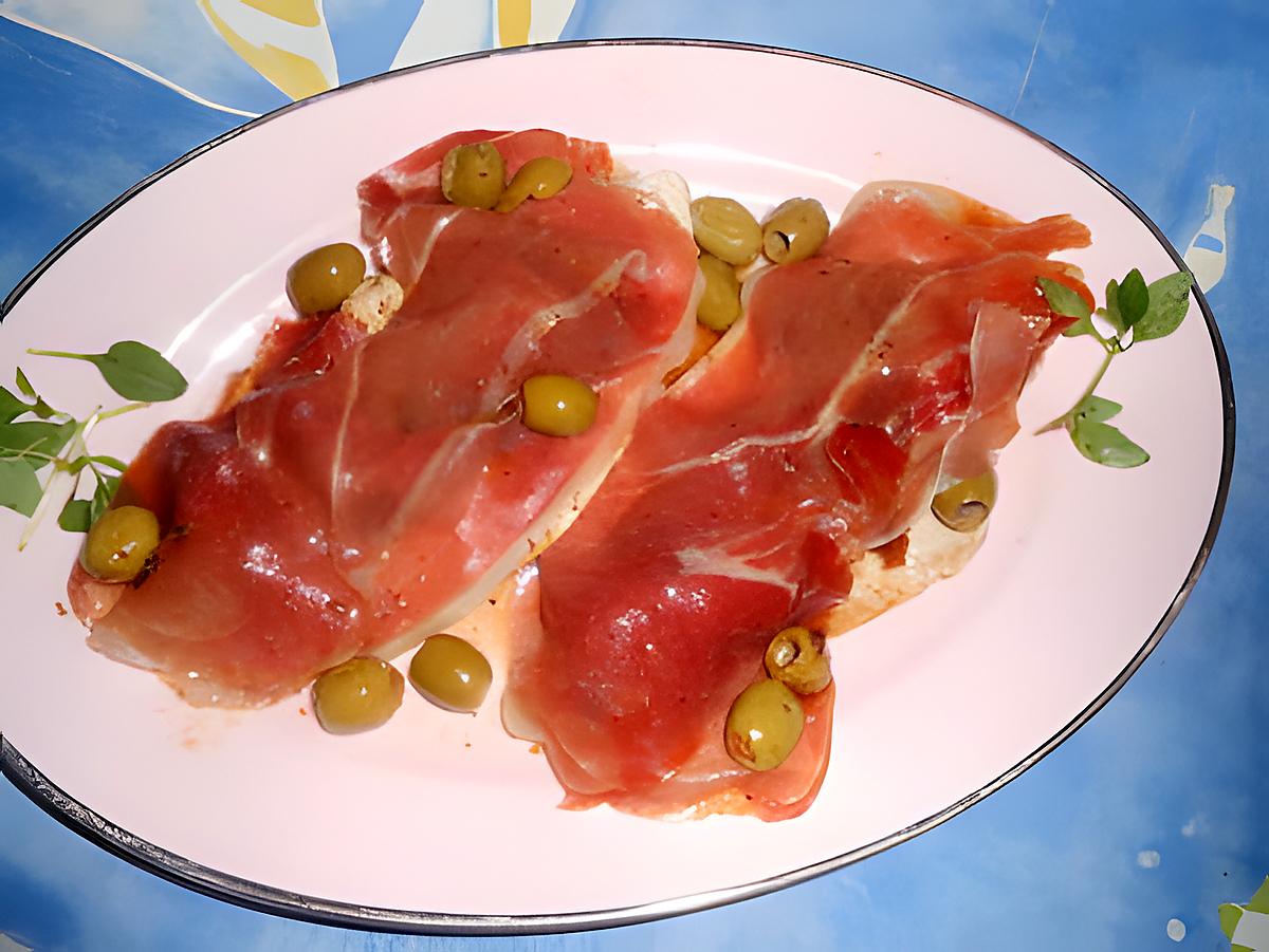 recette Escalope de dinde jambon serrano, tomates confites