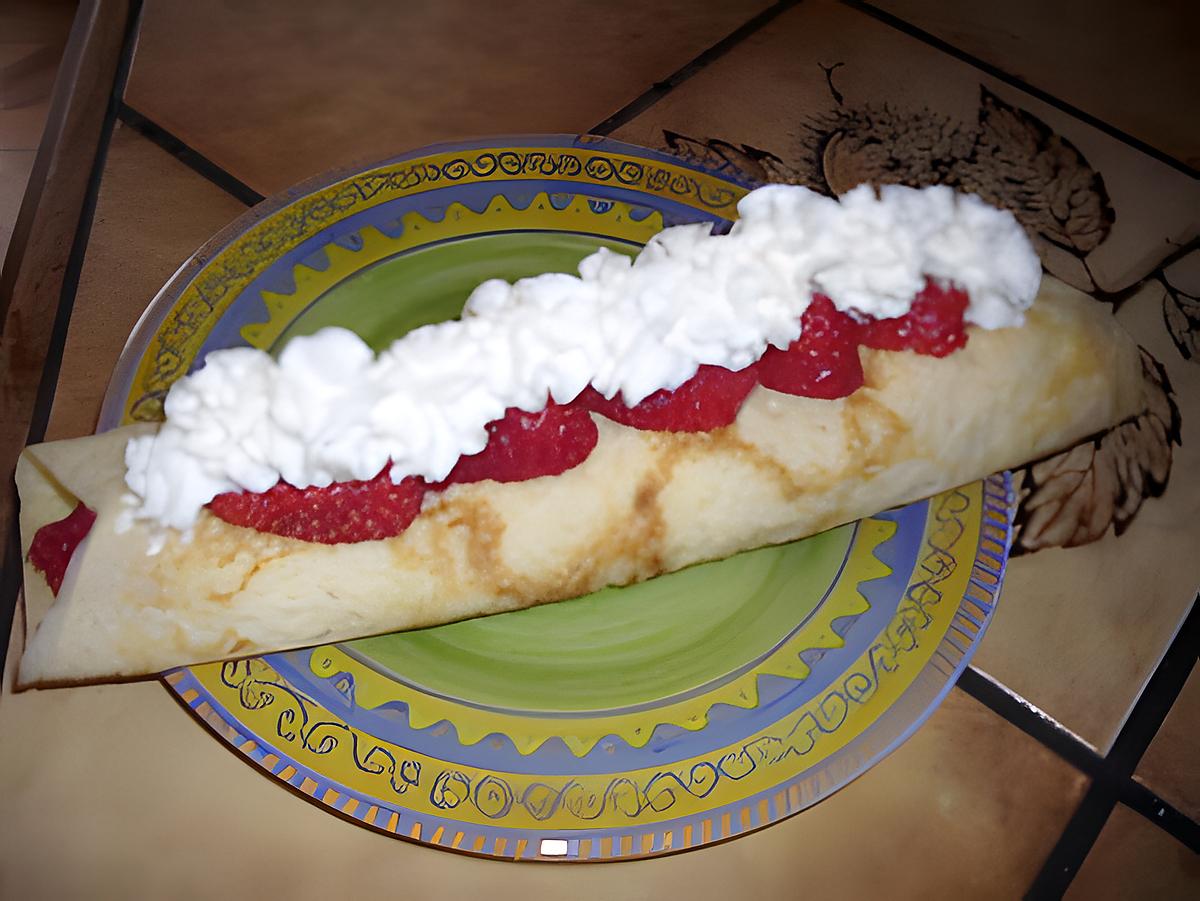 recette crêpes aux fraises et chantilly