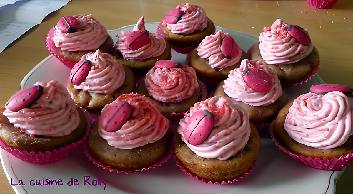 recette Cupcakes framboises et pralines roses