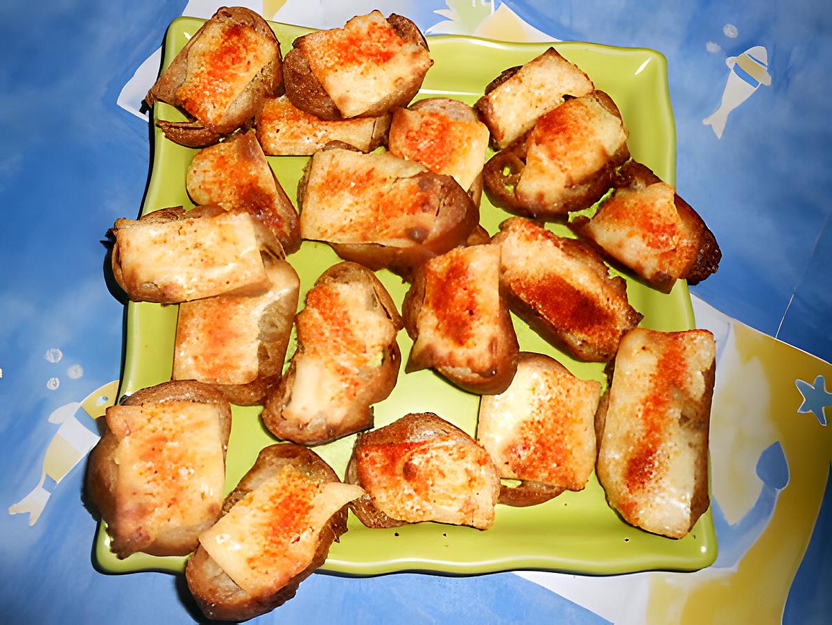 recette Petits croutons au fromage