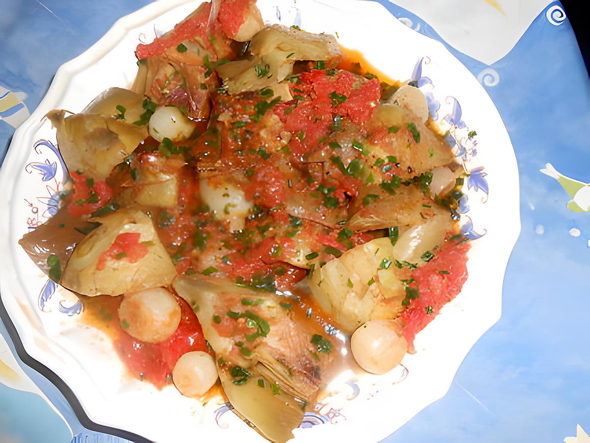 recette Ragout d artichaut aux petits oignons