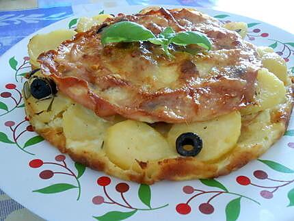 recette TORTINO  DE   PATATE  ET  MORTADELLE