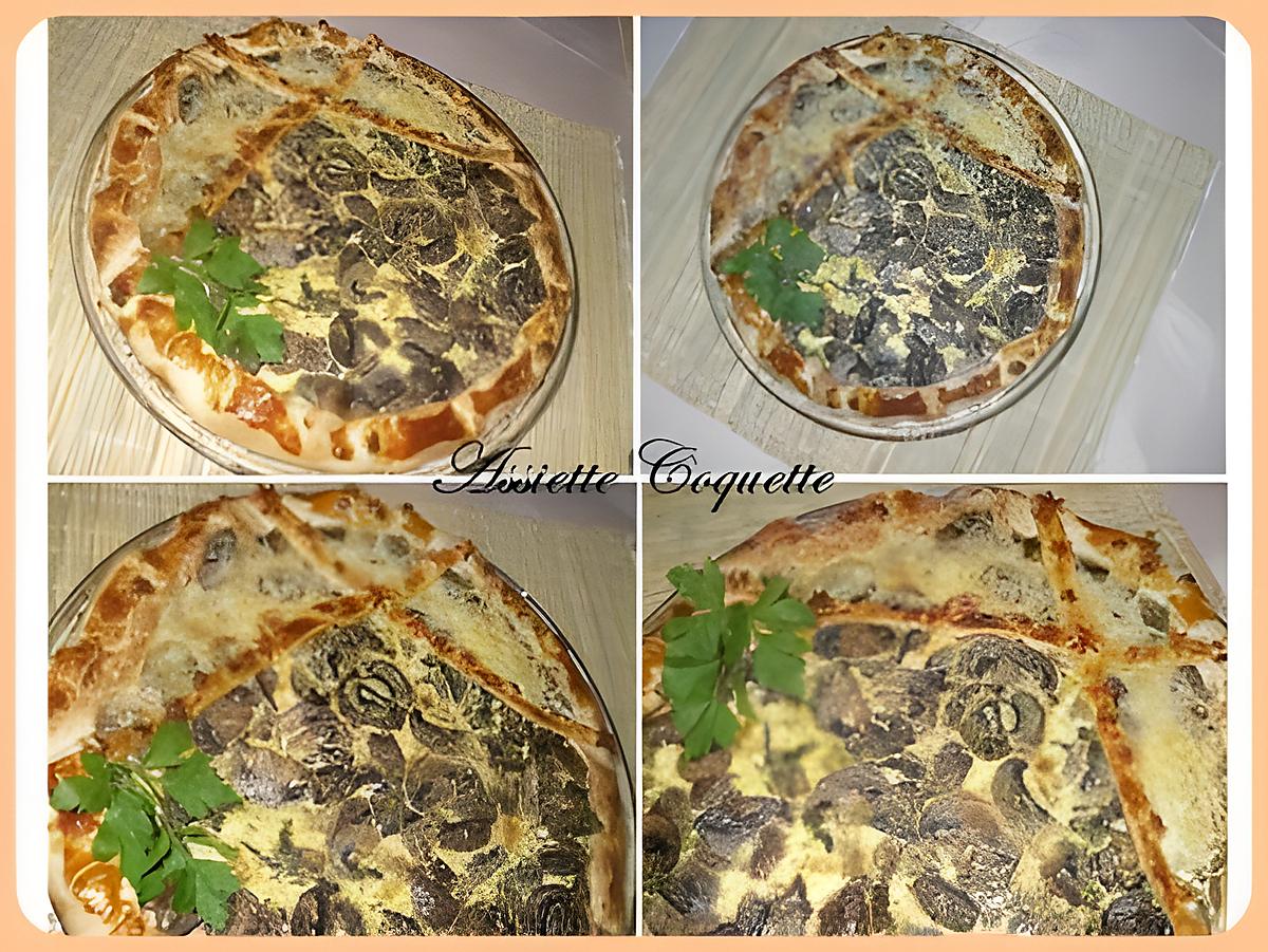 recette Tarte aux champignons